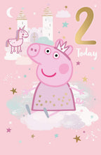 Danilo Promotions Ltd Official Peppa Pig Age 2 Birthday Card, Princess Peppa Pig Card mutliple colours PG057