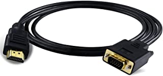 HDMI to VGA Adapter Cable VGA to HDMI Adapter Monitor D-SUB to HDMI 15 Pin to HDMI Adapter Male to VGA Male Connector Cord Transmitter one-way transmission for Computer PC Xhwykzz