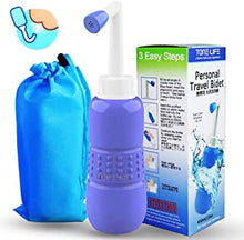 TONELIFE Travel Bidet-450 ml 15oz Portable Bidets Sprayer-Upside Down Squeeze Flusher Bottle-Momwasher Postpartum Clean-Personal Hygiene Care Portable Bidet for Travling,Kids,Puerpera,Eldery,Outdoor