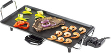 Andrew James Teppanyaki Electric Grill Plate & 2 Egg Rings  Large Non-Stick Tabletop Griddle with 43cm x 22.5cm Hot Plate & Adjustable Temperature  Includes 8 Wooden Spatula & Recipes in Manual