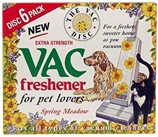 1 x 6 PACK Vac Air Freshener SPRING Meadow Vacuum Cleaner Pet Lovers Hoover Disc