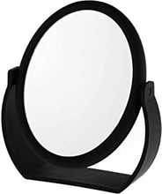 Danielle Creations Double-Sided Makeup Mirror, 1X / 7X Magnifying Freestanding Tabletop Mirror – 19cm Oval, Black…