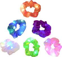 Uonlytech 6pcs LED Hair Accessories LED Hair Scrunchies Light Up Hair Scrunchies for Women Birthday Gift Party Headwear