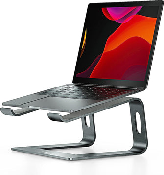 NULAXY Laptop Stand, Detachable Aluminum Laptop Stand for Desk, Ergonomic Laptop Riser Holder Computer Stand Compatible with MacBook Air Pro, Dell XPS, HP, Lenovo More 10-16 Laptops (Grey)