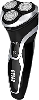 Electric Shaver for Men by MAX-T Series 3D ProSkin Rechargeable Wet Dry Electric Razor, Washable, Skin Protection, Cordless, Black