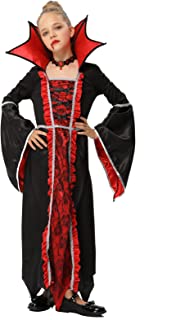 FunsLane Halloween Vampire Costume Set for Girls, Vampiress Queen Dress Up Party, Role-Playing Cosplay, Vampire-Themed Party, Halloween Dress up