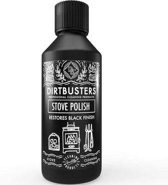 Dirtbusters Stove Polish for Log Burners & Grates Restore to Black, Non Toxic Alternative to Stove Paint (250ml)