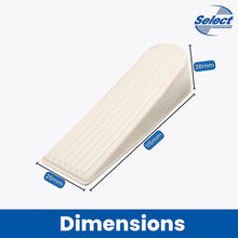 Select Hardware Door Stop, Wedge, Anti Slip Door Holder, Rubber, Cream(Almond), (Pack of 2)