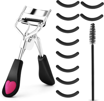 WLLHYF New Eyelash Curler Stainless Steel with Brush False lash Curly Makeup Tool High-Quality Beauty Eyelash Comb Apply for Women and Girls Lashes Curls