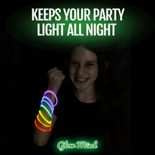 100 Glow Sticks Bulk Party Supplies  Glow in The Dark Fun Party Pack with 8" Glowsticks and Connectors for Bracelets and Necklaces for Kids and Adults