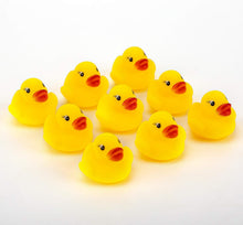 SAVITA 50pcs Rubber Ducky Bath Toy for Kids, Float and Squeak Mini Small Yellow Ducks Bathtub Toys for Shower/Birthday/Party Supplies