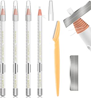 Waterproof Eyebrows Pencil Tattoo Makeup And Microblading Supplies Kit-Permanent Eye Brow Liners In 5 Colors Waterproof Eyebrow Pencils Peel - Brow Pencil Set For Marking (4 white)