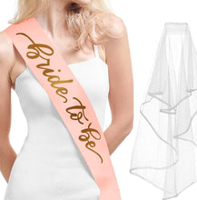 Bride to Be Sash and Hen Party Accessories Kit - Includes Sash, Tiara, Bride Veil with Comb, Ideal for Bridal Showers, Bachelorette Parties, and Weddings - Perfect for Brides-to-Be,3 Pack