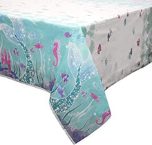 Underwater Mermaid Rectangular Plastic Table Cover | 1 Pc.