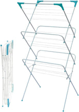 BARGAINS-GALORE 3 TIER FOLDING LAUNDRY CONCERTINA CLOTHES AIRER DRYER HORSE EXTRA STRONG FOLDABLE LIGHTWEIGHT SPACE SAVING WASHING LINE INDOOR OUTDOOR HOME STORAGE