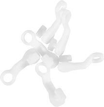 Curtain Glider Hooks White Plastic Curtain Hook, Pack of 50