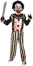 Amscan Child Kids Boys Slasher Circus Clown Boy Zombie Halloween Fancy Dress Costume