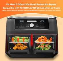 Air Fryer Accessories, Set of 9 Fit for Ninja Dual Air Fryer AF300UK, AF400UK & Most 3.7Qt - 4.2Qt and Larger Dual Zone Air Fryers, Include Cake & Pizza Pan, Rack, Skewer Rack, Egg Bite Mold, etc