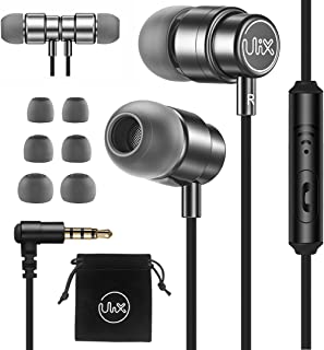 ULIX RIDER Wired Earbuds In-Ear Headphones, Earphones with Microphone, 5 Years Warranty, with Anti-Tangle, Reinforced Cable, 48 Ω Driver Bass, Ear Buds for iPhone, iPad, Samsung, Computer, Laptop