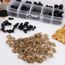 Safety Eyes with Backings, 400PCS Plastic Doll Eyes Including 200pcs Safety Eyes 200pcs Backings for Soft Toy Making DIY Crafts 5mm/6mm/8mm/10mm/12mm