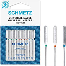 SCHMETZ Domestic Sewing Machine Needles | 10 Universal Needles 130/705 H Needle Size 70/10-90/14 | Suitable for a Wide Range of Fabrics | for on All Conventional Household Sewing Machines