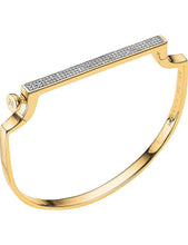 Signature 18ct yellow-gold vermeil and diamond bangle