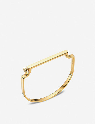 Signature 18ct gold-plated vermeil silver bangle