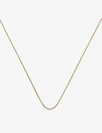 Fine oval box 18ct yellow-gold vermeil chain