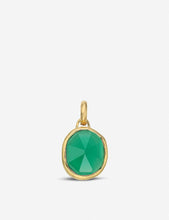 Siren medium 18ct gold-plated vermeil silver and green onyx pendant