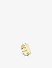 Signature 18ct yellow-gold vermeil wide ring