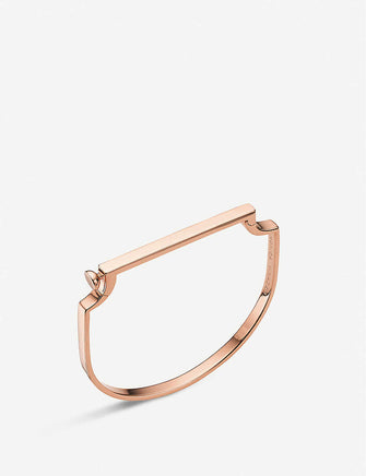 Signature 18ct rose-gold vermeil sterling silver bangle