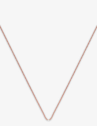 Rolo adjustable rose gold-plated vermeil silver chain