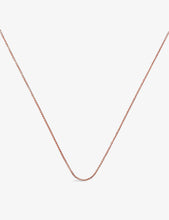 Fine oval box 18ct rose gold-plated vermeil sterling silver chain