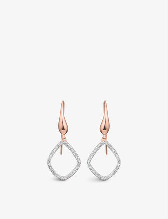 Riva Kite rose-gold vermeil and diamond earrings