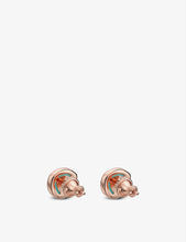 Siren 18ct rose-gold vermeil and amazonite stud earrings