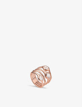 Siren Cluster 18ct rose-gold vermeil and rose quartz cocktail ring