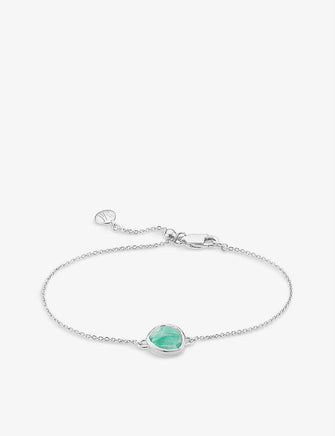 Siren Fine Chain silver and amazonite bracelet