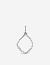 Riva Hoop sterling silver and pavé diamonds pendant