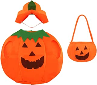 DERAYEE Cute Halloween Pumpkin Costume Party Dress for Children Kids