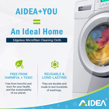 AIDEA Microfibre Cloth Pack of 8, Multifunctional Reusable Cleaning Cloths, Lint Free Streak Free Washable Cloth Duster for House, Kitchen, Car, Motorbike, Windows 30 x 30 cm