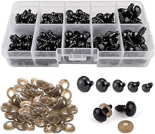 Safety Eyes with Washers, 400PCS Plastic Doll Eyes Including 200pcs Safety Eyes 200pcs Washers for Soft Toy Making DIY Crafts 5mm/6mm/8mm/10mm/12mm