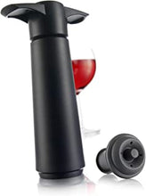 Vacu Vin Wine Saver - Black | 1 x Vacuum Pump + 1 x Vacuum Wine Stopper