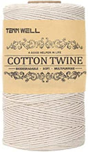 Tenn Well Butchers String, 656 Feet Strong Cotton Kitchen Twine Food Safe Oven Cooking String for Meat Trussing Tying, Chicken Roasting and Sausage Making (Beige)