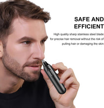 1 Piece Men's Nose Hair Trimmer, Multifunctional Shaving Nose Hair Trimmer, Waterproof Hair Trimmer, Painless Eyebrow and Facial Hair Trimmer for Men Women (Black)