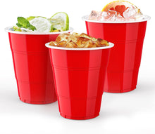 Red Plastic Cups, 300ml (10.5floz) [50 Pack] Solo Cups, Party Cups, Disposable Cups for Birthday ,Party ,Picnics,Weddings