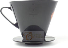 Size 4 Plastic Coffee Filter Dripper Cone, Flat Bottomed by EDESIA ESPRESS