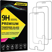 4youquality [3-Pack] iPhone 8 and iPhone 7 Screen Protector, Premium Tempered Glass Film [LifetimeWarranty][Scratch-Resistant][Anti-Shatter] Screen Protector for Apple iPhone 7 and iPhone 8