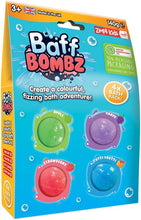 4 x Bath Bombs from Zimpli Kids, Bath Fizzers Gift Set for Children, Moisturising & Organic for Dry Skin, Birthday Gift for Boys & Girls, Pocket Money Bath Toy, Vegan Friendly & Cruelty Free