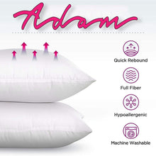 Adam Home Cushion Inserts 45cm x 45cm (18" x 18" inches) Hypoallergenic Fluffy White Cushion Inner, Perfect Hollowfibre for Sofa Cushion Pads (Pack of 4)