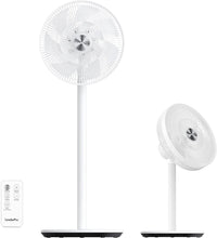 LeaderPro 2023NEW 2in1 DC Fans Standing 3D Oscillating Pedestal Fan with Remote ControlHeight Adjustable Desk Fan8 Speed TurboAir Circulation12.8dB Quiet for Bedroom25W Energy Saving,GS Approved